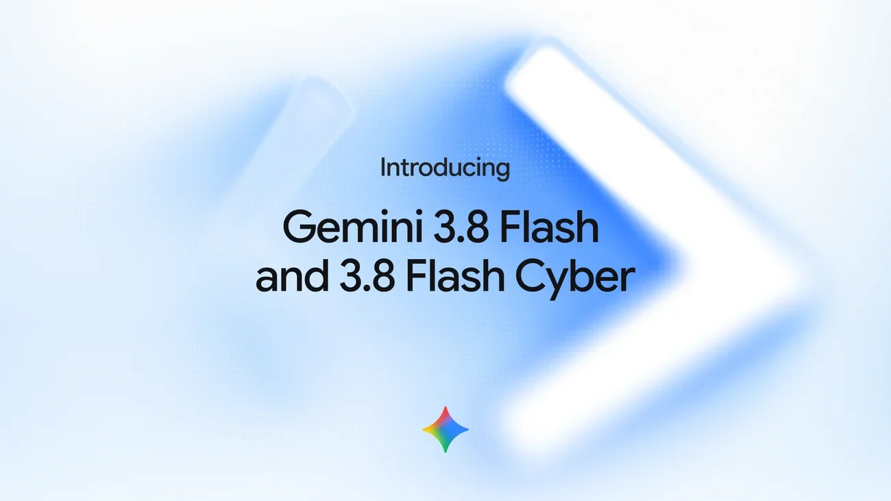 Gemini 3.8 Flash: arte oficial de apresentação do modelo.